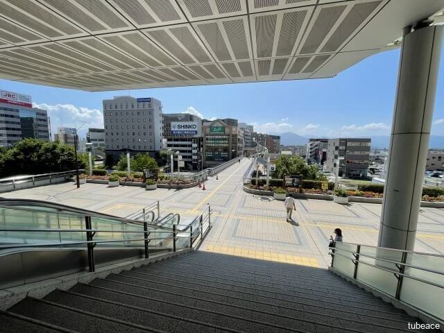 長野駅東口からの風景