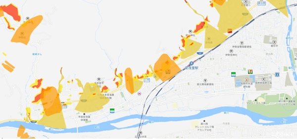 長野市安茂里エリア防災情報・土砂災害警戒区域