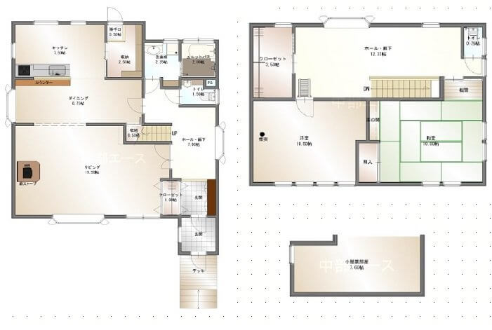 リビングに薪ストーブがある２ＳＬＤＫです。