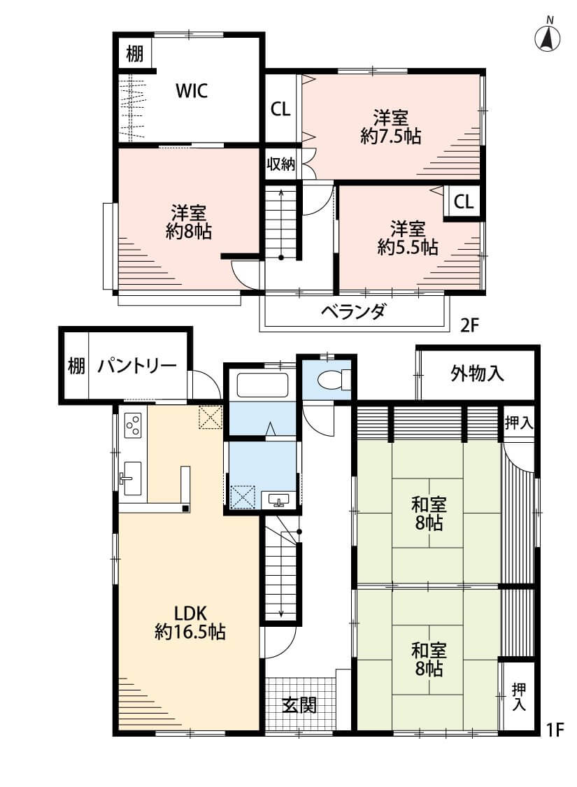 ニ世代同居も可能な大型５ＬＤＫです。